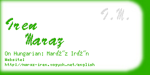 iren maraz business card